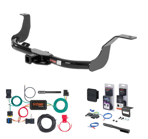 2014 - 2019 Nissan Versa Sedan Curt 1-1/4" Class 1 Trailer Tow Hitch + 5-Flat Wiring Kit Tow Boat/Utility Trailer with Surge Brakes 11256