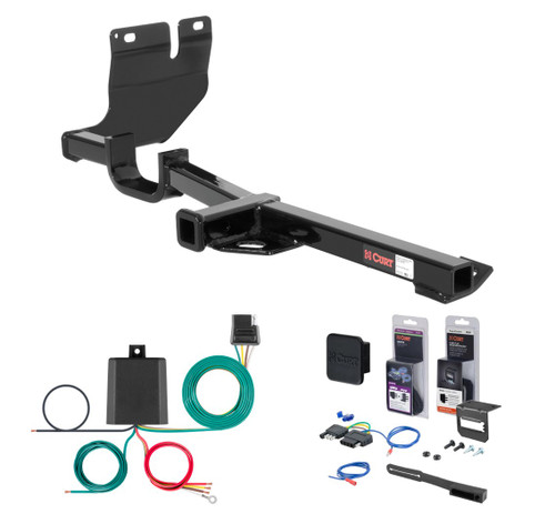 2013 Nissan Versa Hatchback Curt 1-1/4" Class 1 Trailer Tow Hitch + 5-Flat Wiring Kit Tow Boat/Utility Trailer with Surge Brakes 11348