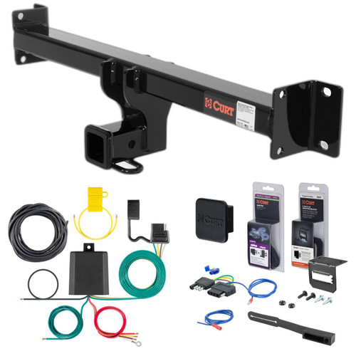 04 - 10 BMW X3  Curt 2" Class 3 Trailer Tow Hitch + 5-Flat Wiring Kit Tow Boat/Utility Trailer with Surge Brakes 13573