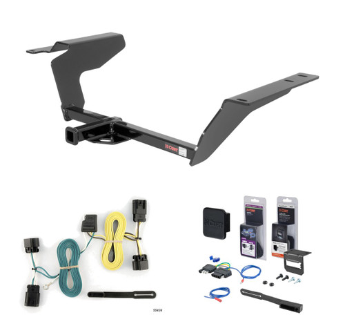 2005 - 2006 Pontiac Pursuit Sedan, GT Curt 1-1/4" Class 1 Trailer Tow Hitch + 5-Flat Wiring Kit Tow Boat/Utility Trailer with Surge Brakes 11447