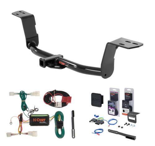 2016 - 2017 Lexus IS200t Curt 1-1/4" Class 1 Trailer Tow Hitch + 5-Flat Wiring Kit Tow Boat/Utility Trailer with Surge Brakes 11389