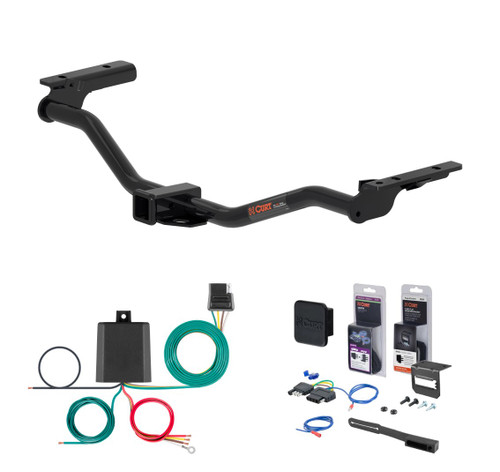 2019 Ford Police Interceptor Utility Curt 2" Class 3 Trailer Tow Hitch + 5-Flat Wiring Kit Tow Boat/Utility Trailer with Surge Brakes 13386