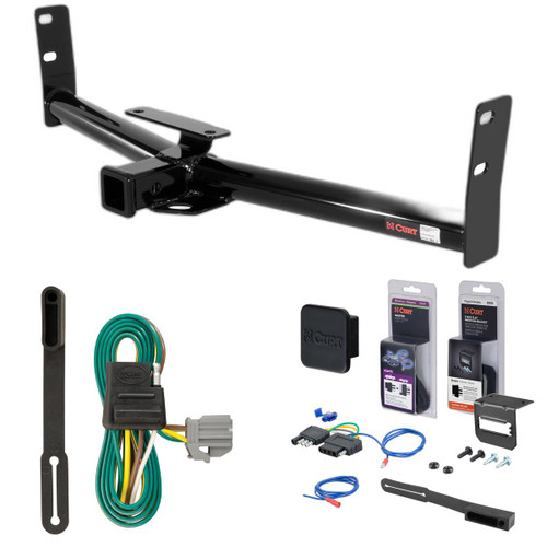 10 - 17 GMC Terrain Curt 2" Class 3 Trailer Tow Hitch + 5-Flat Wiring Kit Tow Boat/Utility Trailer with Surge Brakes 13591