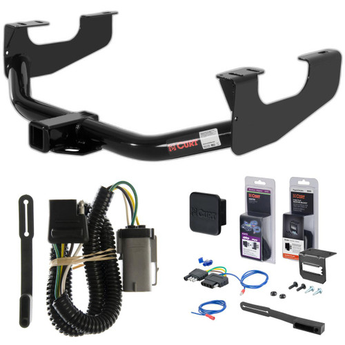02 - 04 Ford F-350 Super Duty Excluding cab & chassis Curt 2" Class 3 Trailer Tow Hitch + 5-Flat Wiring Kit Tow Boat/Utility Trailer with Surge Brakes 13359