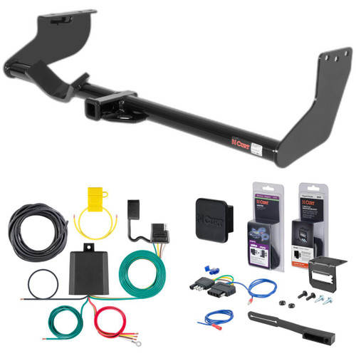 09 - 14 Nissan Cube Curt 1-1/4" Class 1 Trailer Tow Hitch + 5-Flat Wiring Kit Tow Boat/Utility Trailer with Surge Brakes 11202