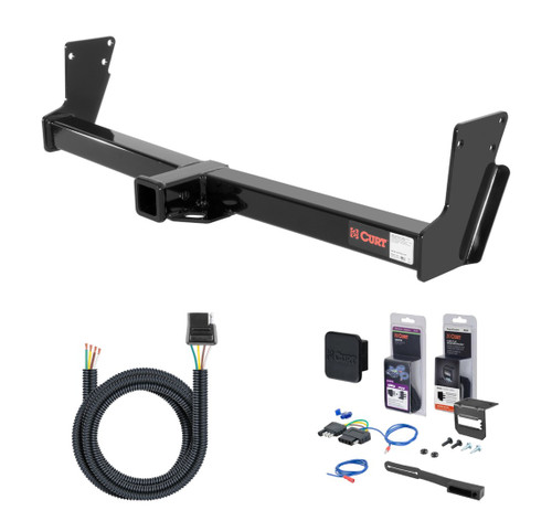 1995 - 2001 Oldsmobile Bravada Curt 2" Class 3 Trailer Tow Hitch + 5-Flat Wiring Kit Tow Boat/Utility Trailer with Surge Brakes 13020