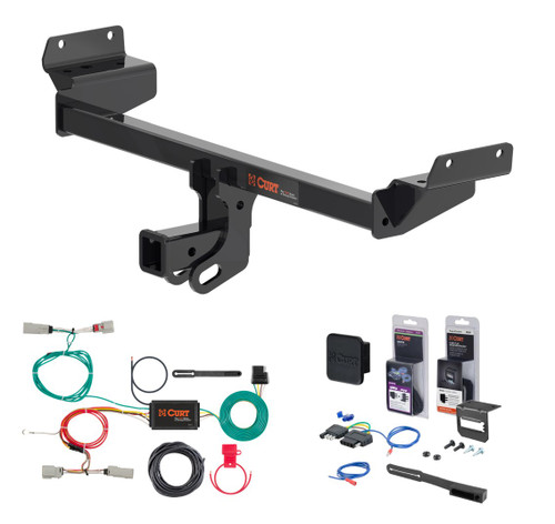 2016 - 2018 Lincoln MKX Curt 2" Class 3 Trailer Tow Hitch + 5-Flat Wiring Kit Tow Boat/Utility Trailer with Surge Brakes 13452