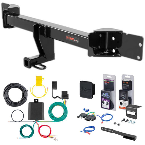 16 - 18 Mercedes-Benz CLA250 Curt 1-1/4" Class 2 Trailer Tow Hitch + 5-Flat Wiring Kit Tow Boat/Utility Trailer with Surge Brakes 12163