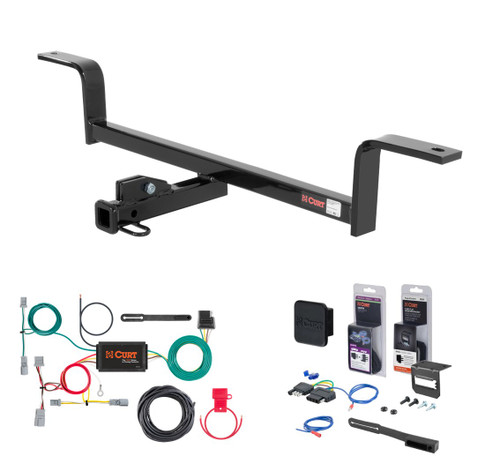 2001 - 2005 Honda Civic Sedan Curt 1-1/4" Class 1 Trailer Tow Hitch + 5-Flat Wiring Kit Tow Boat/Utility Trailer with Surge Brakes 11204