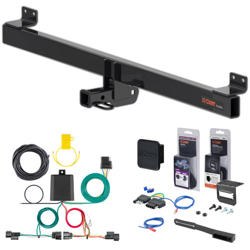 23 - 25 Honda HR-V Curt 1-1/4" Class 1 Trailer Tow Hitch + 5-Flat Wiring Kit Tow Boat/Utility Trailer with Surge Brakes 11640