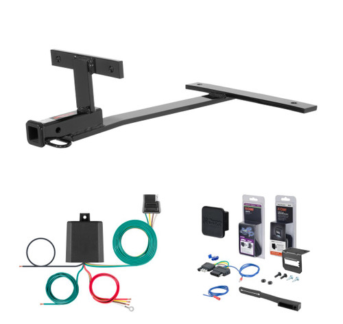 2008 - 2010 BMW 528i Sedan Curt 1-1/4" Class 1 Trailer Tow Hitch + 5-Flat Wiring Kit Tow Boat/Utility Trailer with Surge Brakes 11498