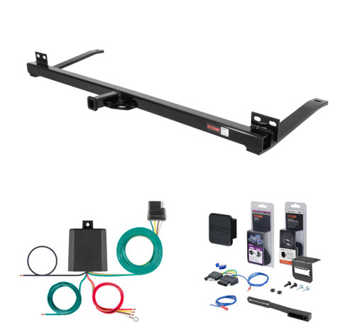 1978 - 1981 Buick Century Wagon Curt 1-1/4" Class 2 Trailer Tow Hitch + 5-Flat Wiring Kit Tow Boat/Utility Trailer with Surge Brakes 12005