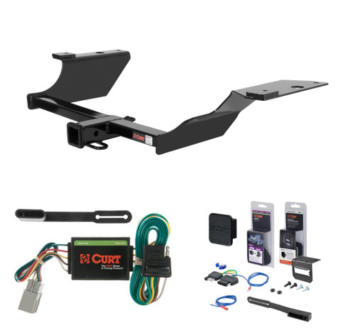 1997 - 2001 Honda CR-V Curt 2" Class 3 Trailer Tow Hitch + 5-Flat Wiring Kit Tow Boat/Utility Trailer with Surge Brakes 13314