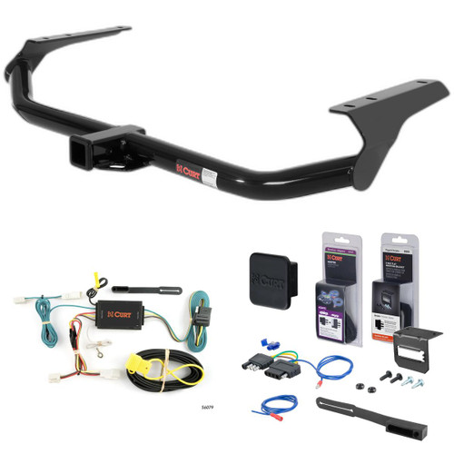 09 - 16 Toyota Venza Curt 2" Class 3 Trailer Tow Hitch + 5-Flat Wiring Kit Tow Boat/Utility Trailer with Surge Brakes 13356