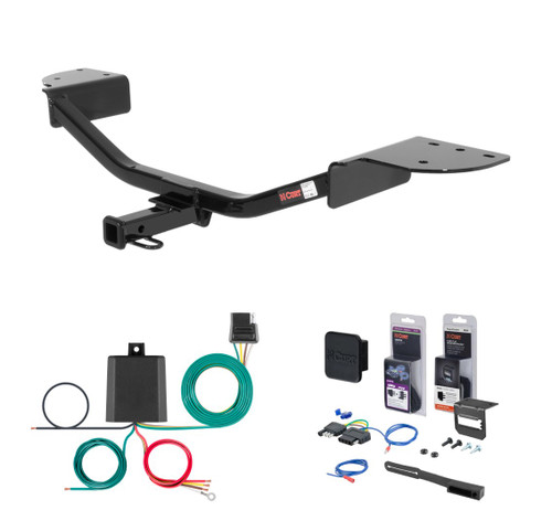 2007 - 2016 Volkswagen Eos Curt 1-1/4" Class 1 Trailer Tow Hitch + 5-Flat Wiring Kit Tow Boat/Utility Trailer with Surge Brakes 11090