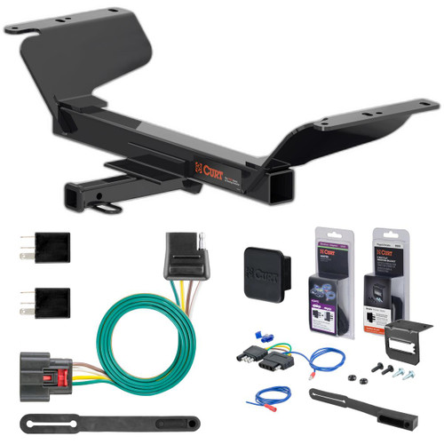 2018 GMC Terrain Excluding diesel Curt 1-1/4" Class 2 Trailer Tow Hitch + 5-Flat Wiring Kit Tow Boat/Utility Trailer with Surge Brakes 12201 2018 GMC Terrain Excluding diesel Curt 1-1/4" Class 2 Trailer Tow Hitch + 5-Flat Wiring Kit Tow Boat/Utility Trailer with Surge Brakes 12201