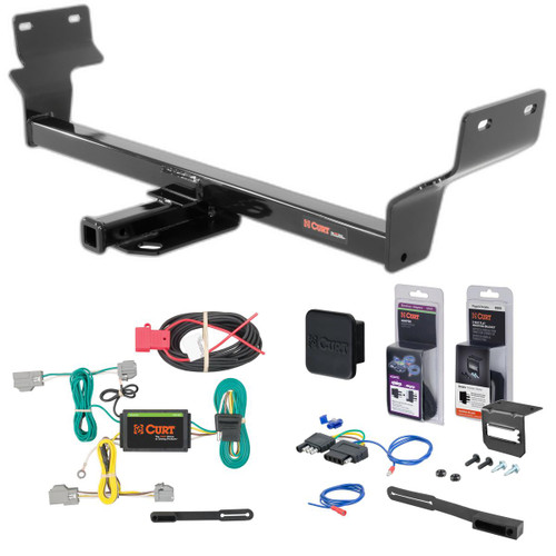 15 - 17 Chrysler 200 Curt 1-1/4" Class 1 Trailer Tow Hitch + 5-Flat Wiring Kit Tow Boat/Utility Trailer with Surge Brakes 11403