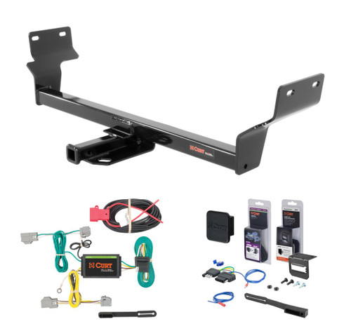 2015 - 2017 Chrysler 200 Curt 1-1/4" Class 1 Trailer Tow Hitch + 5-Flat Wiring Kit Tow Boat/Utility Trailer with Surge Brakes 11403