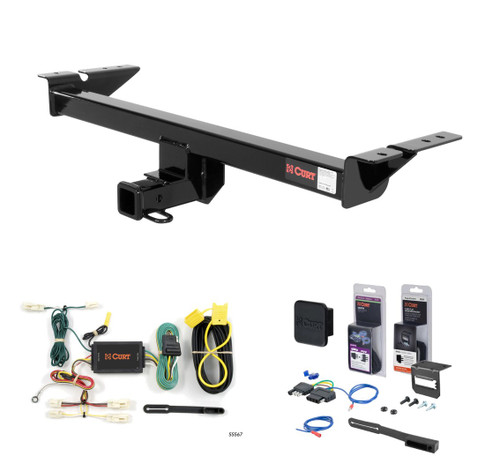 2007 - 2012 Mazda CX-7 Curt 2" Class 3 Trailer Tow Hitch + 5-Flat Wiring Kit Tow Boat/Utility Trailer with Surge Brakes 13593-1
