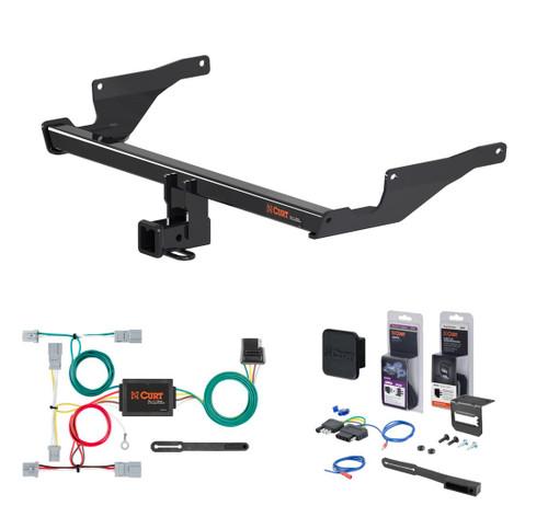 2013 - 2015 Mazda CX-5 Excluding diesel Curt 2" Class 3 Trailer Tow Hitch + 5-Flat Wiring Kit Tow Boat/Utility Trailer with Surge Brakes 13315