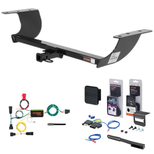 2015 Dodge Charger Curt 1-1/4" Class 2 Trailer Tow Hitch + 5-Flat Wiring Kit Tow Boat/Utility Trailer with Surge Brakes 12064