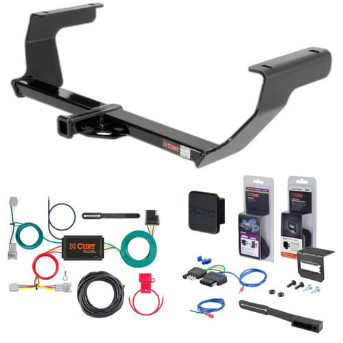 12 - 16 Subaru Impreza Hatchback, excluding WRX and WRX STI Curt 1-1/4" Class 1 Trailer Tow Hitch + 5-Flat Wiring Kit Tow Boat/Utility Trailer with Surge Brakes 11286