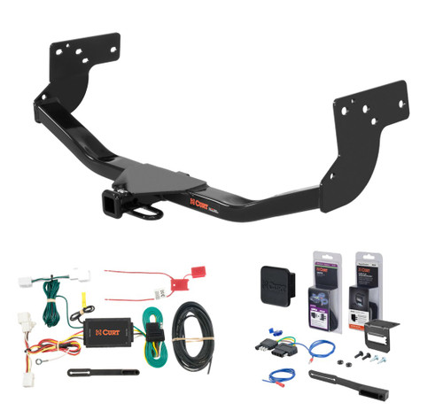 2007 - 2015 Mazda CX-9 Curt 1-1/4" Class 2 Trailer Tow Hitch + 5-Flat Wiring Kit Tow Boat/Utility Trailer with Surge Brakes 12112