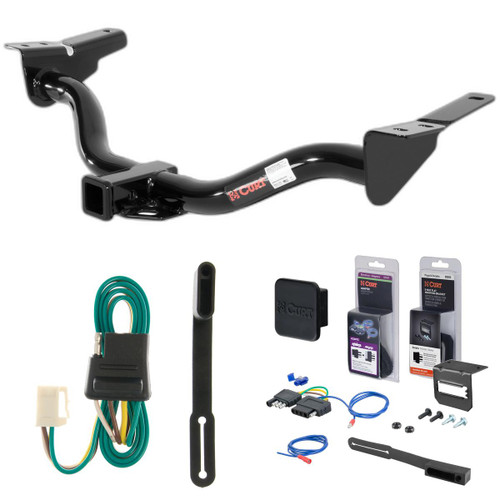 01 - 04 Ford Escape Curt 2" Class 3 Trailer Tow Hitch + 5-Flat Wiring Kit Tow Boat/Utility Trailer with Surge Brakes 13506