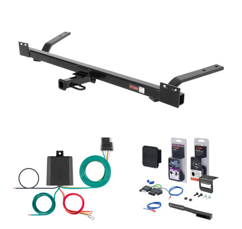 1991 - 1996 Chevrolet Caprice Wagon Curt 1-1/4" Class 2 Trailer Tow Hitch + 5-Flat Wiring Kit Tow Boat/Utility Trailer with Surge Brakes 12041