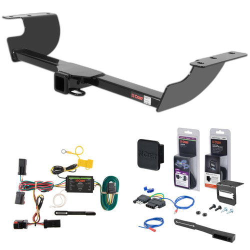 05 - 10 Chrysler 300 Curt 2" Class 3 Trailer Tow Hitch + 5-Flat Wiring Kit Tow Boat/Utility Trailer with Surge Brakes 13465