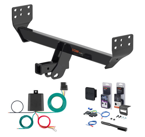 2021 - 2026 Genesis GV80 Curt 2" Class 3 Trailer Tow Hitch + 5-Flat Wiring Kit Tow Boat/Utility Trailer with Surge Brakes 13464