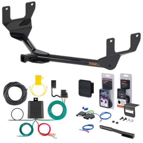 18 - 21 Lexus NX300 Curt 1-1/4" Class 2 Trailer Tow Hitch + 5-Flat Wiring Kit Tow Boat/Utility Trailer with Surge Brakes 12172