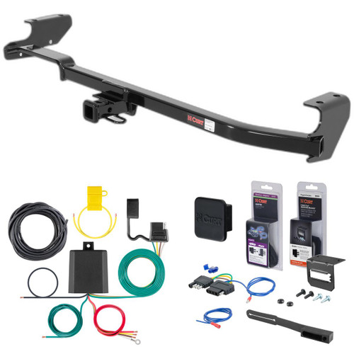 05 - 07 Subaru Impreza Outback Sport Excluding Canadian built models Curt 1-1/4" Class 1 Trailer Tow Hitch + 5-Flat Wiring Kit Tow Boat/Utility Trailer with Surge Brakes 11318