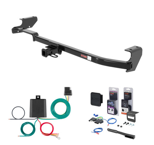 2005 - 2007 Subaru Impreza Outback Sport Excluding Canadian built models Curt 1-1/4" Class 1 Trailer Tow Hitch + 5-Flat Wiring Kit Tow Boat/Utility Trailer with Surge Brakes 11318