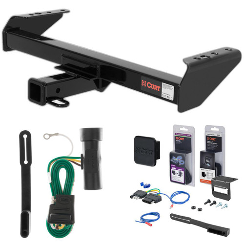 79 - 84 GMC C3500 Cab & chassis Curt 2" Class 3 Trailer Tow Hitch + 5-Flat Wiring Kit Tow Boat/Utility Trailer with Surge Brakes 13028