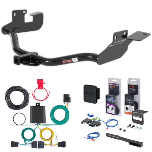 08 - 11 Mazda Tribute Without factory 1-1/4" receiver hitch Curt 1-1/4" Class 2 Trailer Tow Hitch + 5-Flat Wiring Kit Tow Boat/Utility Trailer with Surge Brakes 12060