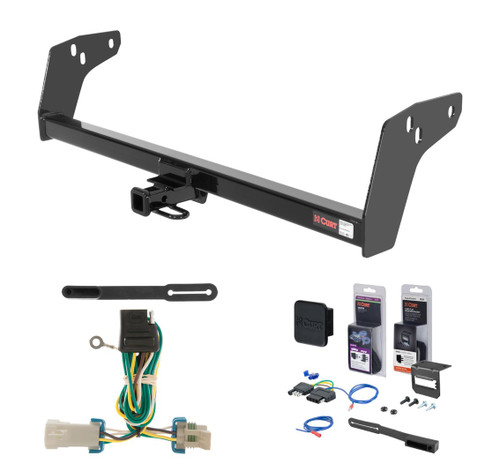 1998 - 2000 Isuzu Hombre Curt 1-1/4" Class 2 Trailer Tow Hitch + 5-Flat Wiring Kit Tow Boat/Utility Trailer with Surge Brakes 12011