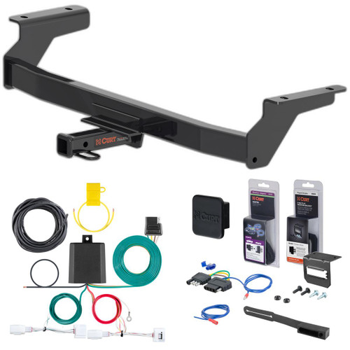 20 - 24 Mazda CX-30 Curt 1-1/4" Class 1 Trailer Tow Hitch + 5-Flat Wiring Kit Tow Boat/Utility Trailer with Surge Brakes 11599