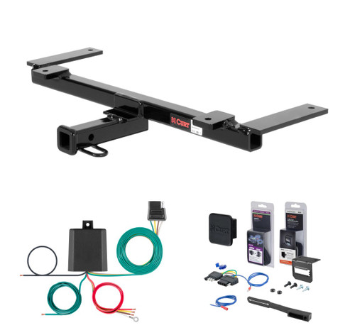 1997 - 2004 Chevrolet Corvette Coupe and convertible, excluding dual mode exhaust Curt 1-1/4" Class 1 Trailer Tow Hitch + 5-Flat Wiring Kit Tow Boat/Utility Trailer with Surge Brakes 11034