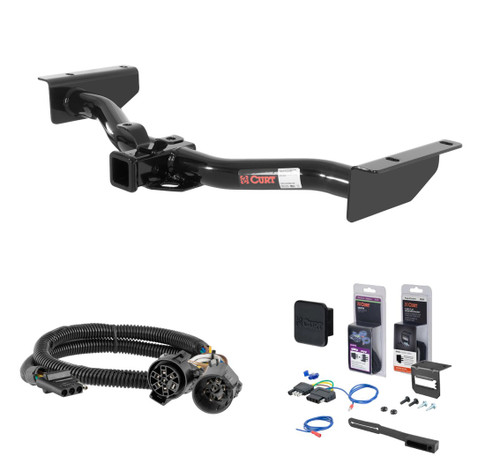 2003 - 2006 Cadillac Escalade ESV Curt 2" Class 3 Trailer Tow Hitch + 5-Flat Wiring Kit Tow Boat/Utility Trailer with Surge Brakes 13422-1