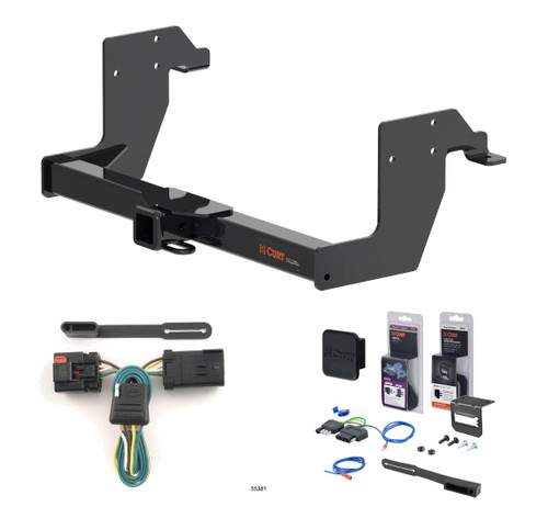 2007 - 2009 Dodge Sprinter 3500 Standard bumper Curt 2" Class 3 Trailer Tow Hitch + 5-Flat Wiring Kit Tow Boat/Utility Trailer with Surge Brakes 13388