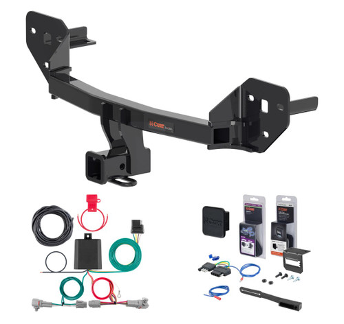 2020 - 2025 Subaru Legacy Sedan Curt 2" Class 3 Trailer Tow Hitch + 5-Flat Wiring Kit Tow Boat/Utility Trailer with Surge Brakes 13494