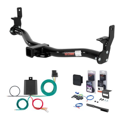 2001 - 2006 Ford Explorer Sport Trac Curt 2" Class 3 Trailer Tow Hitch + 5-Flat Wiring Kit Tow Boat/Utility Trailer with Surge Brakes 13407