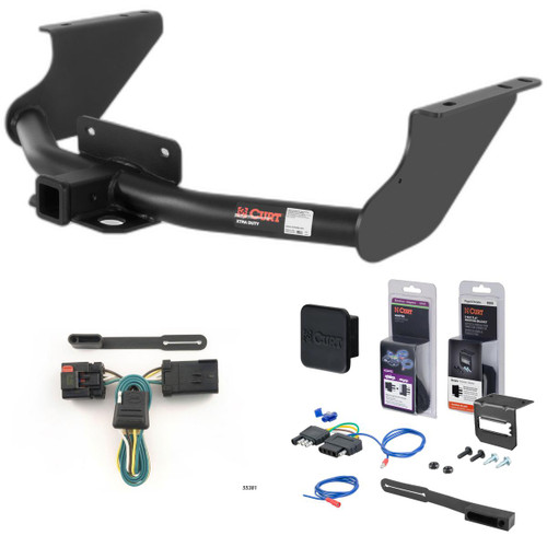09 - 10 Dodge Ram 1500 Excluding factory receiver Curt 2" Class 5 Trailer Tow Hitch + 5-Flat Wiring Kit Tow Boat/Utility Trailer with Surge Brakes 15572-1