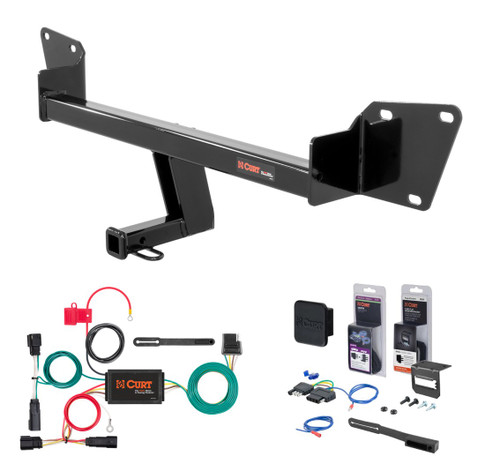 2016 - 2019 Chevrolet Volt Curt 1-1/4" Class 1 Trailer Tow Hitch + 5-Flat Wiring Kit Tow Boat/Utility Trailer with Surge Brakes 11436