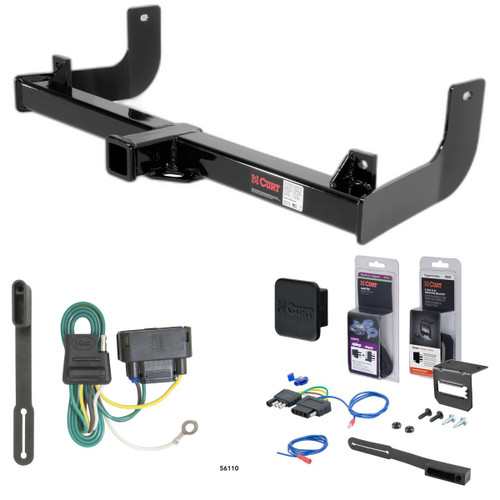 10 - 14 Ford F-150 Excluding factory receiver Curt 2" Class 4 Trailer Tow Hitch + 5-Flat Wiring Kit Tow Boat/Utility Trailer with Surge Brakes 14002
