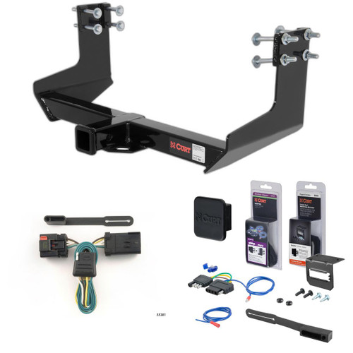 07 - 09 Dodge Sprinter 3500 144" WB with factory step bumper Curt 2" Class 3 Trailer Tow Hitch + 5-Flat Wiring Kit Tow Boat/Utility Trailer with Surge Brakes 13375