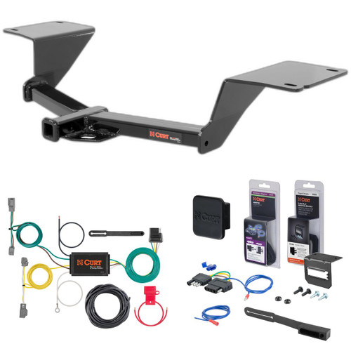 16 - 19 Chevrolet Cruze Sedan, excluding diesel Curt 1-1/4" Class 1 Trailer Tow Hitch + 5-Flat Wiring Kit Tow Boat/Utility Trailer with Surge Brakes 11439