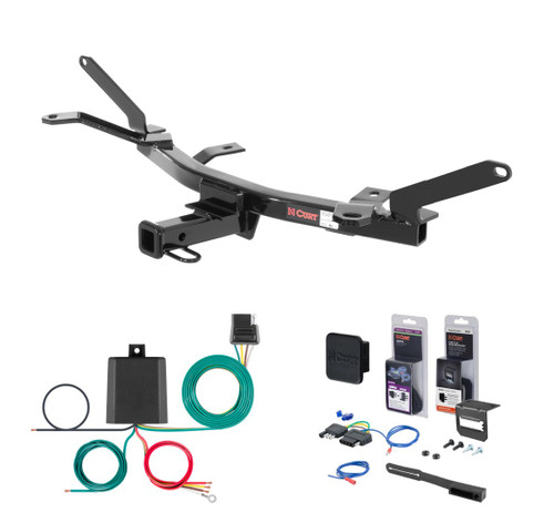 2007 - 2009 Lincoln MKZ Curt 1-1/4" Class 1 Trailer Tow Hitch + 5-Flat Wiring Kit Tow Boat/Utility Trailer with Surge Brakes 11329