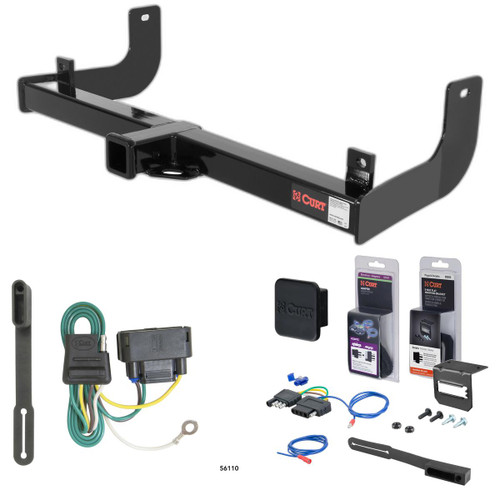 10 - 14 Ford F-150 Excluding factory receiver Curt 2" Class 3 Trailer Tow Hitch + 5-Flat Wiring Kit Tow Boat/Utility Trailer with Surge Brakes 13368
